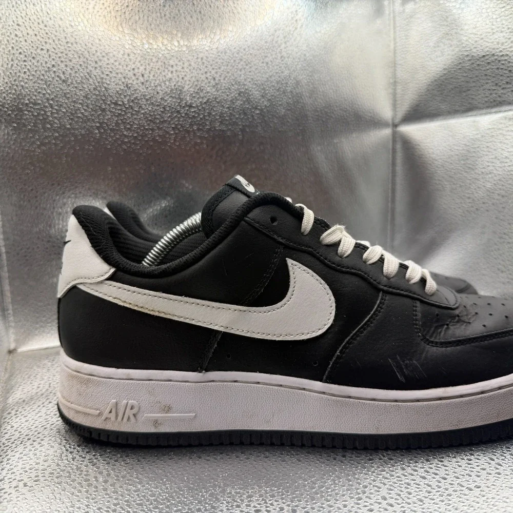 Size 12 Nike Air‎ Force 1 Low Black By You Womens Lace Up Sneakers AQ3778-994